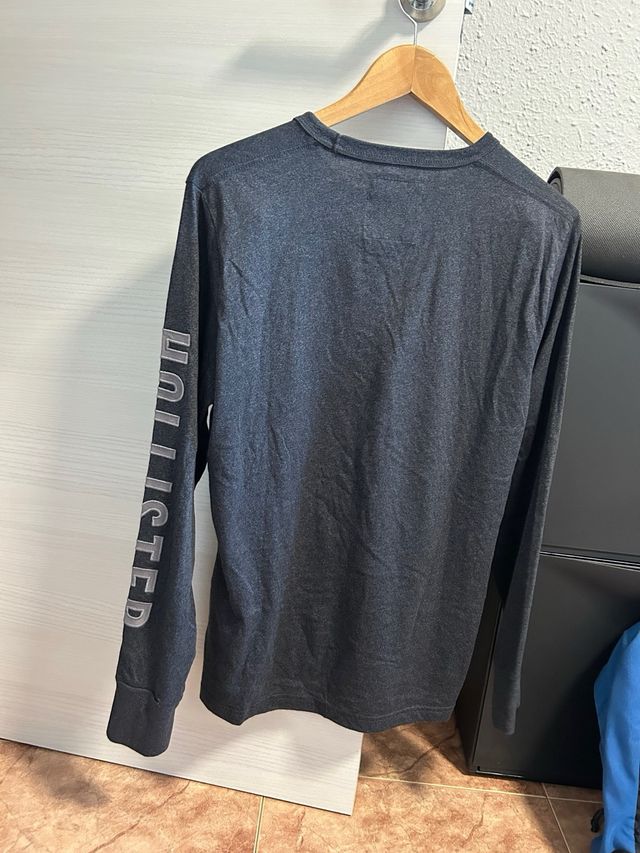 Sudadera Hollister manga larga gris