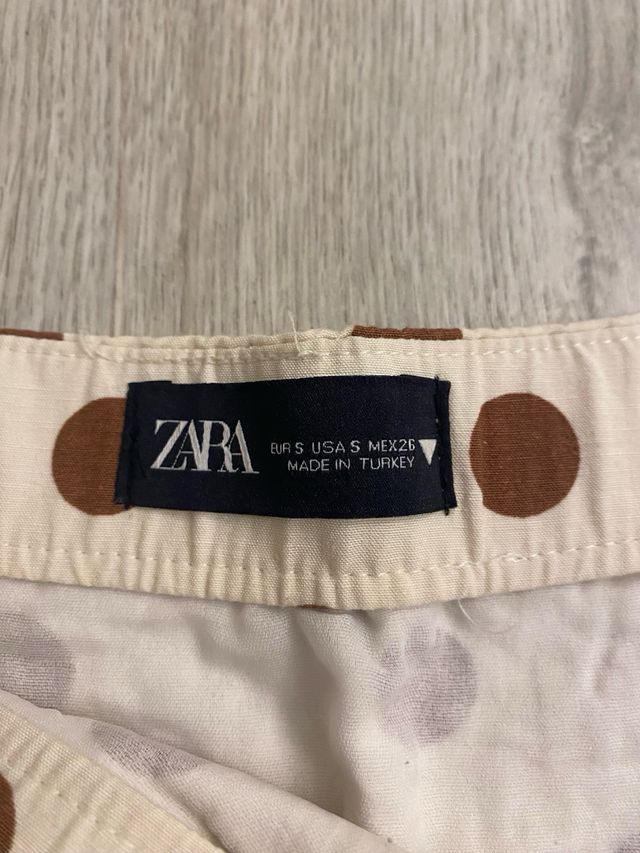 Falda Zaira beige lunares marrones