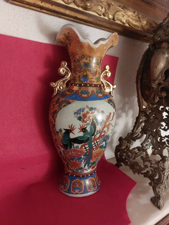 Jarrón porcelana china Imari antiguo grande
