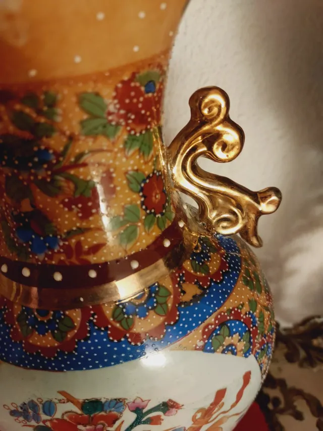 Jarrón porcelana china Imari antiguo grande