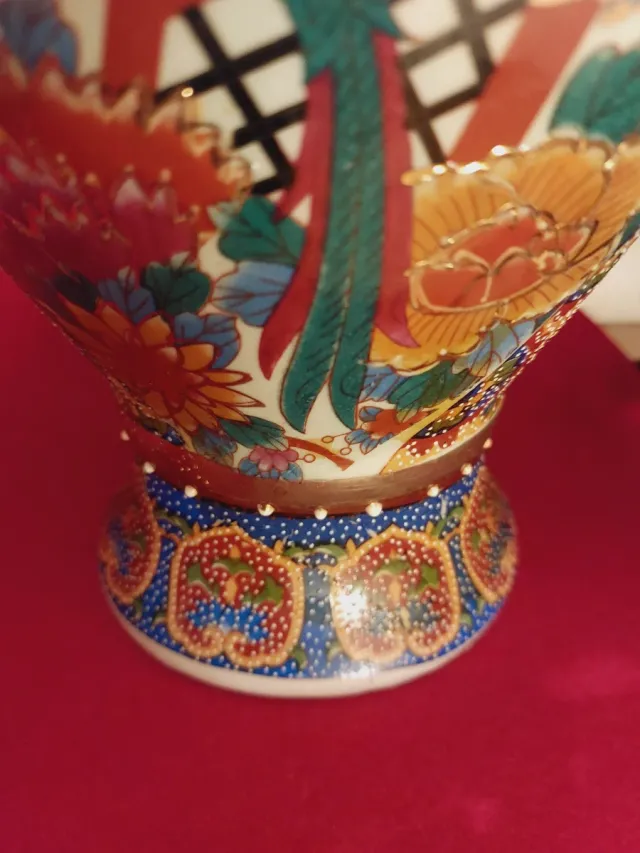 Jarrón porcelana china Imari antiguo grande