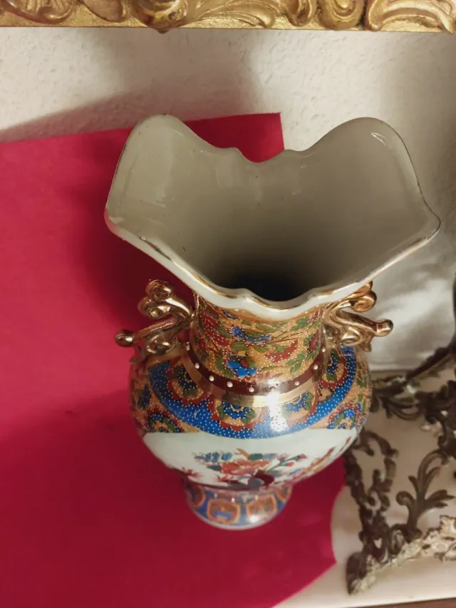 Jarrón porcelana china Imari antiguo grande