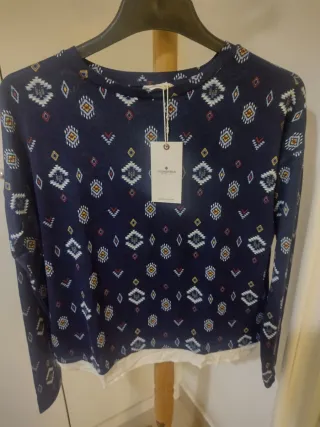 Jersey punto fino Springfield Estampado Azul