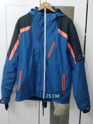 Anorak Invierno XL Azul Naranja forro térmico