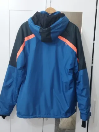 Anorak Invierno XL Azul Naranja forro térmico