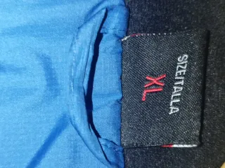 Anorak Invierno XL Azul Naranja forro térmico