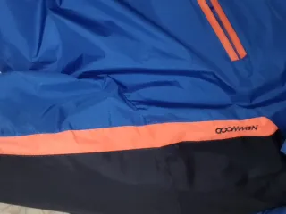 Anorak Invierno XL Azul Naranja forro térmico