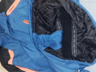 Anorak Invierno XL Azul Naranja forro térmico