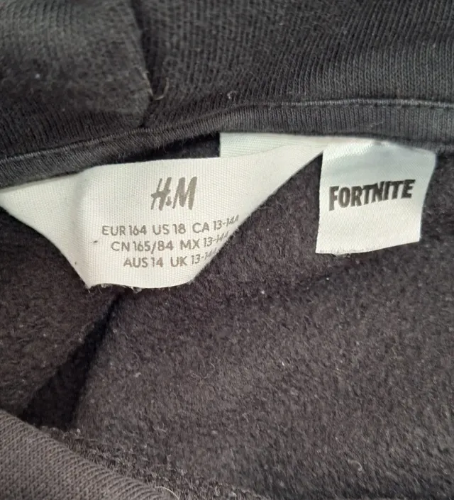 Sudadera Fortnite H&M Negra 13-14 años