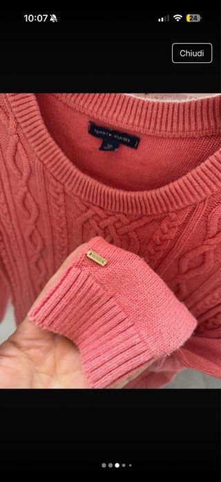Maglione Tommy Hilfiger rosa taglia S
