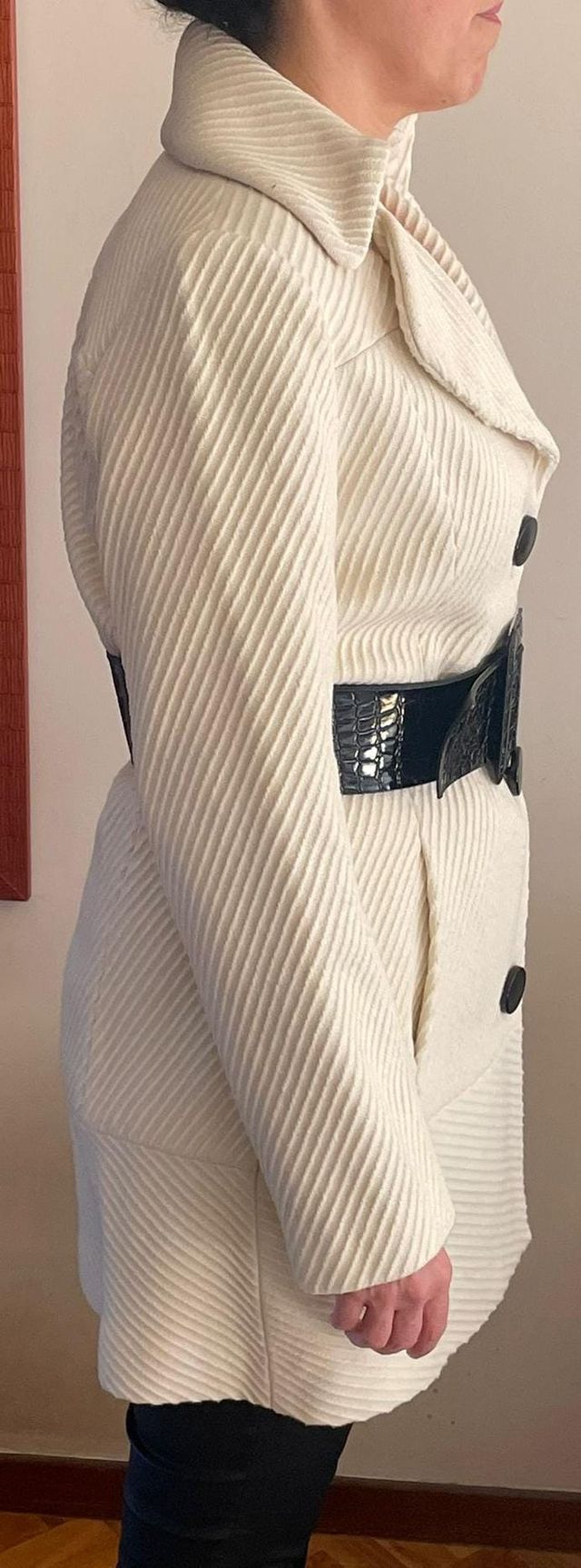 Abrigo Mango Mujer Talla L crema