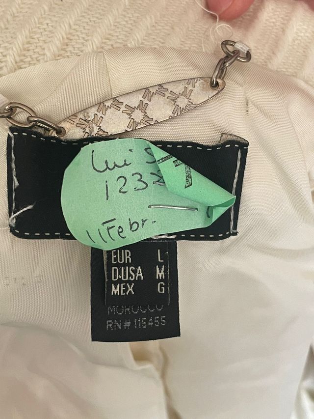 Abrigo Mango Mujer Talla L crema