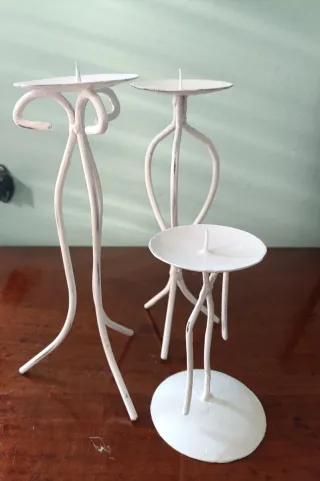 Set 3 Candelabri Shabby Chic