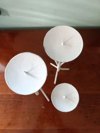 Set 3 Candelabri Shabby Chic