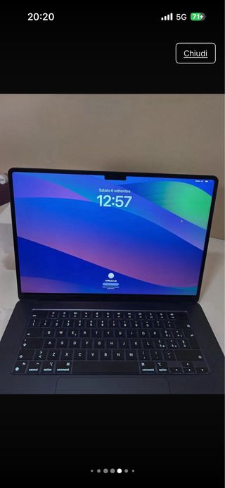 MacBook Air M3 512GB, 8Ram batteria 100% blu notte