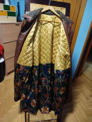 Abrigo ante con puños astracan Talla G