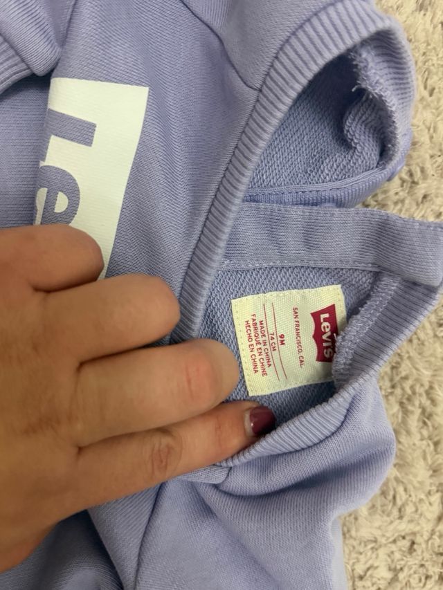 Sudadera Levi's Morada y rosa bebé