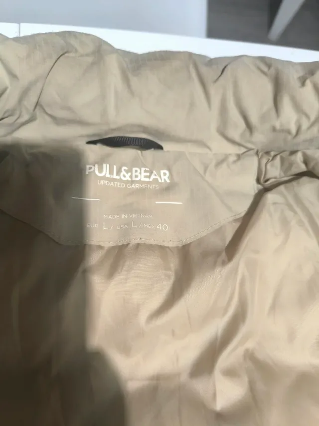 Chaquetón Pull&Bear Beige Talla L