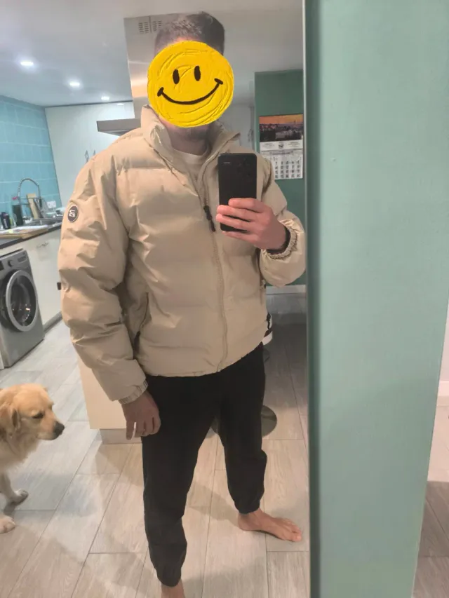 Chaquetón Pull&Bear Beige Talla L