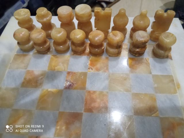 Tablero de ajedrez de mármol