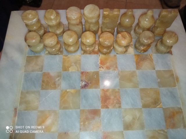 Tablero de ajedrez de mármol