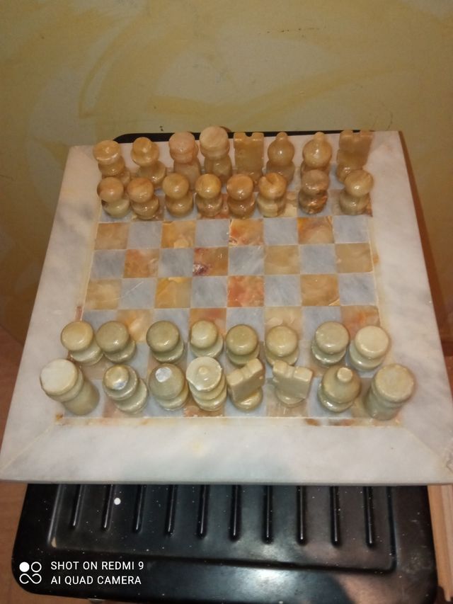 Tablero de ajedrez de mármol