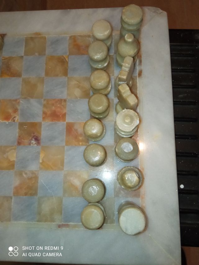 Tablero de ajedrez de mármol