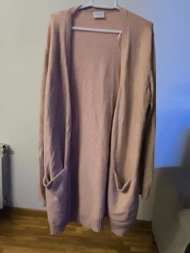 Chaqueta punto VILA rosa palo talla única