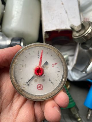 TRES Manómetros para pistola de pintura