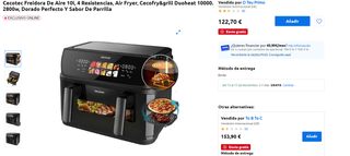 Cecofry Freidora Doble 10L Sin Aceite2800 W