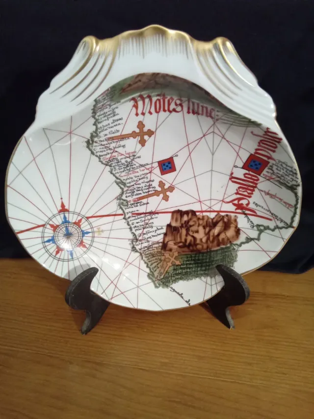 Concha Vista Alegre Mapa Antigo Dourado