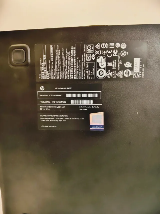 HP ProDesk 600 G4 SFF PC Sobremesa