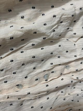 Blusa Mango Beige Estampada