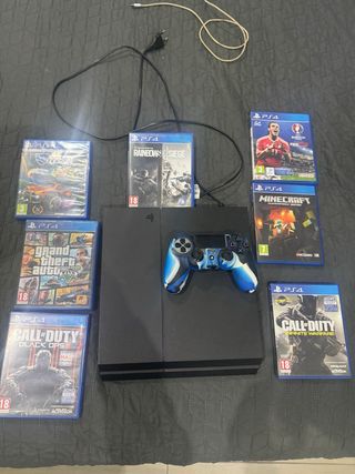 Ps4 con mando y 7 juegos