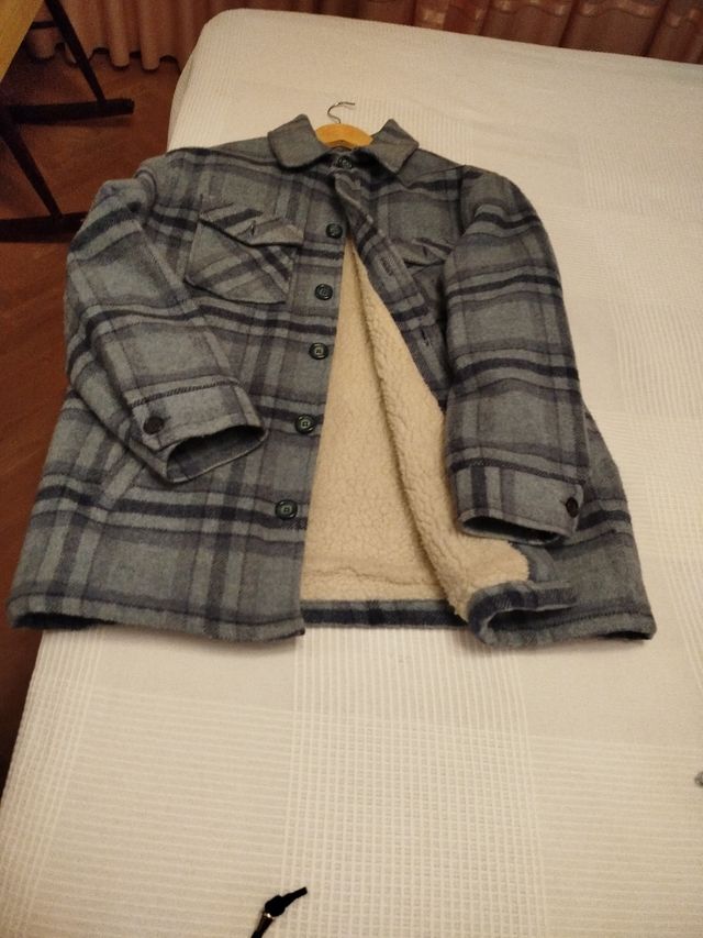 Abrigo de Lana Forrado a Cuadros