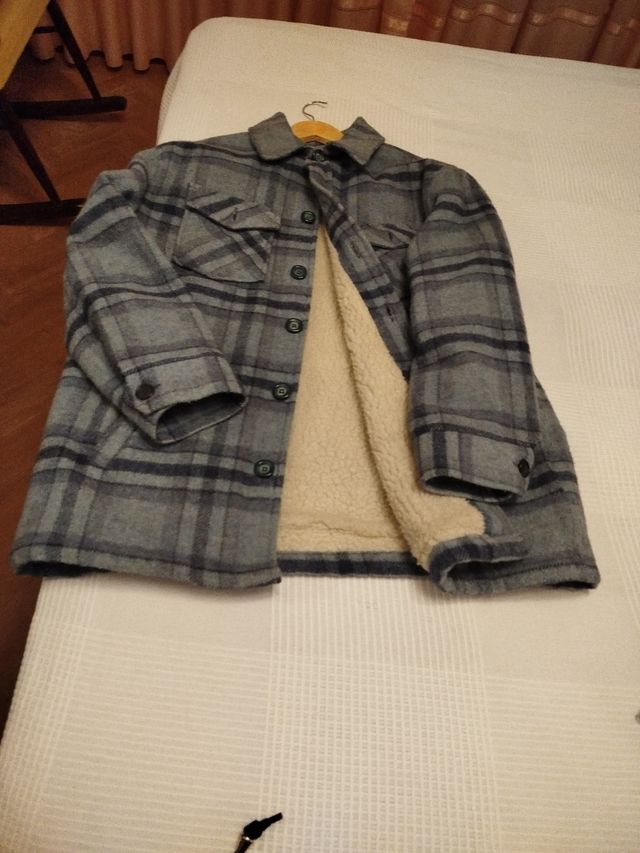 Abrigo de Lana Forrado a Cuadros