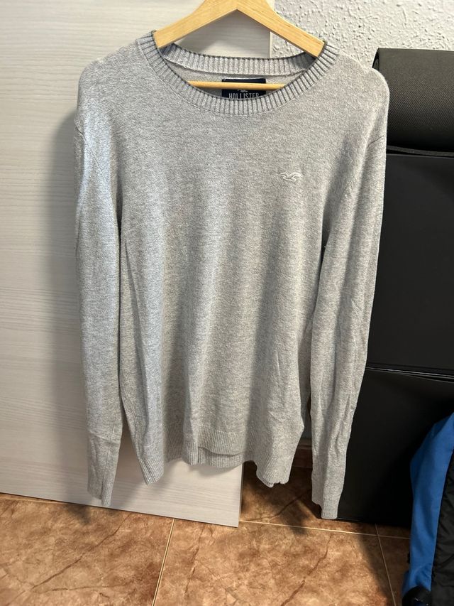 Sudadera Hollister gris manga larga