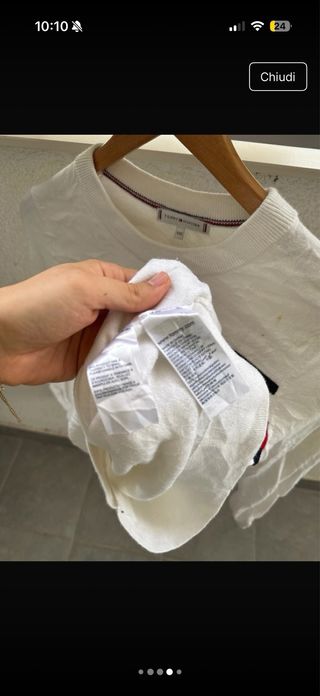 Maglia Tommy Hilfiger bianca taglia S