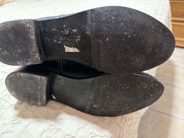 Botas altas Antea piel negra ancho especial