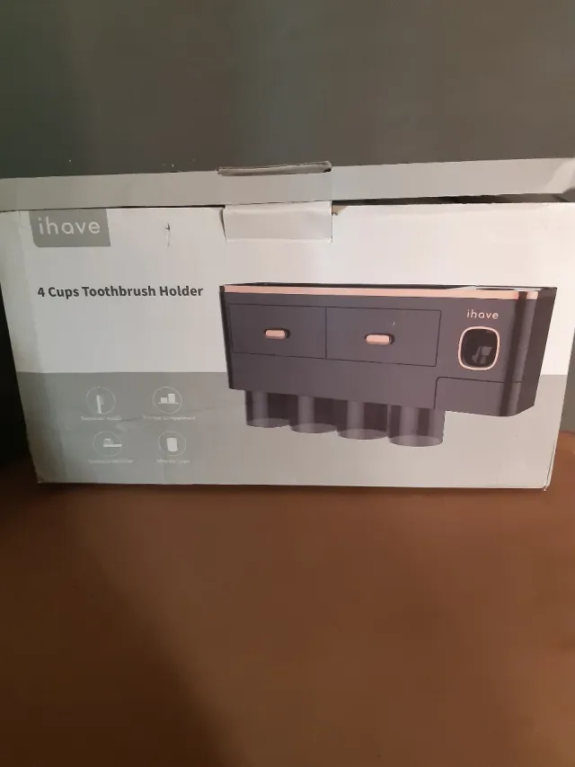 iHave Soporte Cepillos Dientes 4 Vasos