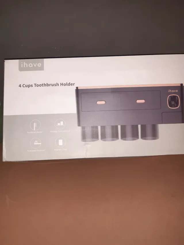 iHave Soporte Cepillos Dientes 4 Vasos