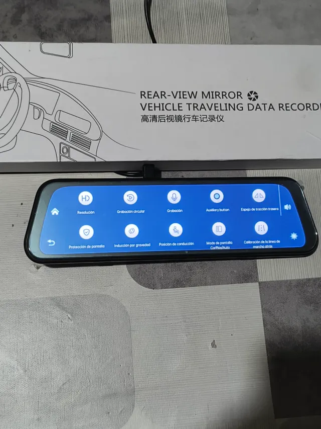 Espejo Retrovisor Coche Doble Cam Carplay Android