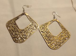 Pendientes grandes Filigrana estilo Steampunk