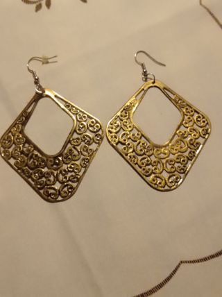 Pendientes grandes Filigrana estilo Steampunk