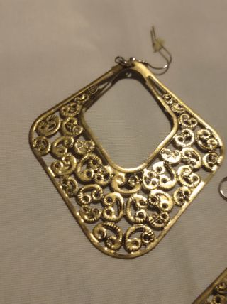 Pendientes grandes Filigrana estilo Steampunk