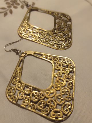 Pendientes grandes Filigrana estilo Steampunk
