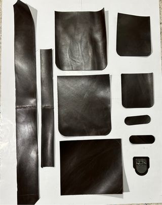 Bolso artesanal cuero marrón