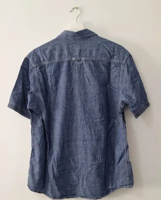 Camisa vaquera manga corta George mujer