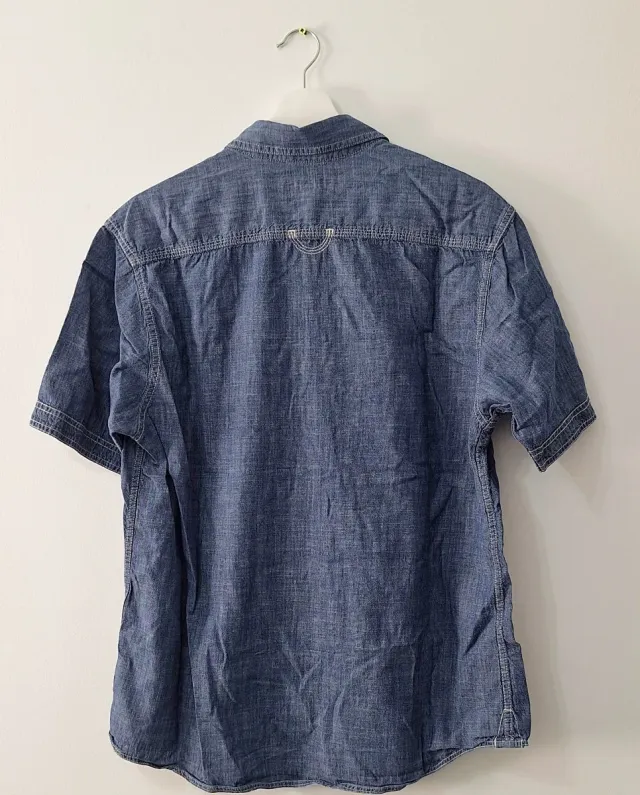 Camisa vaquera manga corta George mujer