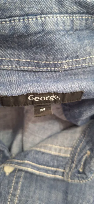 Camisa vaquera manga corta George mujer